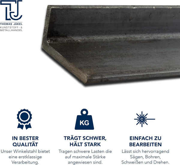 Flachstahl S235 / 500 - 1000mm Länge / schwarz gewalzt / Stahlplatte F