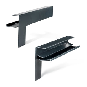 1x Set Abschlüsse Fensterbank Aluminium Anthrazit (1x RE und 1x LI) Putz-Mauerwerk