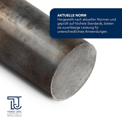 Rundstahl S235 / 500 - 2000mm Länge / schwarz und gewalzt / hochwertige Eisenstange