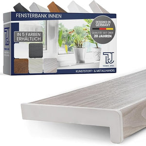 Fensterbank Innen „Eiche Skandinavisch“ Tiefe 300mm Kunststoff inkl. Seitenabschluss / Innenfensterbank PVC