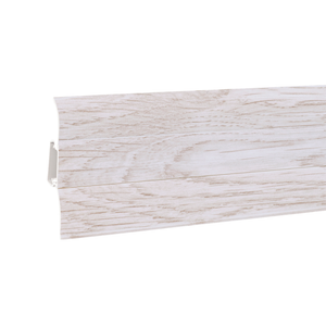 Sockelleiste Helle Giron Kastanie / PVC Fußleisten Sockelleisten 62 mm Höhe aus Kunststoff mit Kabelkanal