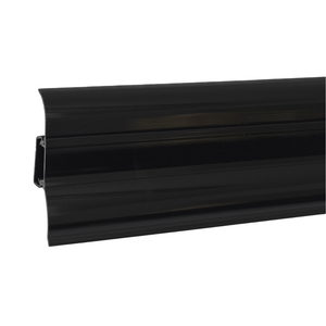 Sockelleiste Schwarz Hochglanz / PVC Fußleisten Sockelleisten 62 mm Höhe aus Kunststoff mit Kabelkanal