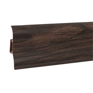 Sockelleiste Wenge / PVC Fußleisten Sockelleisten 62 mm Höhe aus Kunststoff mit Kabelkanal