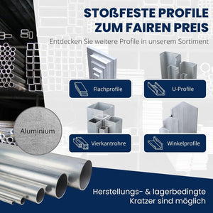 „Rundrohr Aluminium“ 2000mm Länge, für Innen & Außen / robustes & langlebiges Aluprofil / korrosionsbeständig
