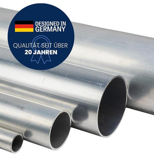 „Rundrohr Aluminium“ 2000mm Länge, für Innen & Außen / robustes & langlebiges Aluprofil / korrosionsbeständig