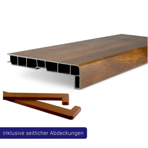 Fensterbank Innen „Eiche“ Tiefe 350mm Kunststoff inkl. Seitenabschluss / Innenfensterbank PVC