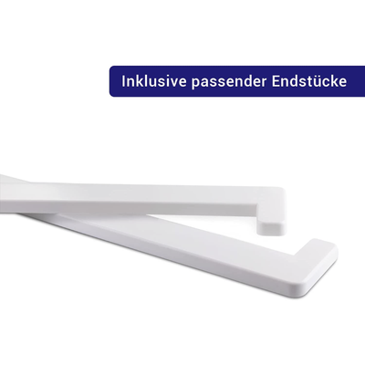 1x Set Endstücke PVC Weiß Innenfensterbank (1x rechts und 1x links) Verschiedene Tiefen