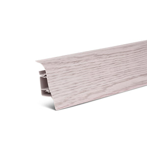 Sockelleiste Silbergrau / PVC Fußleiste / Sockelleiste mit Kabelkanal/Kunststoff Sockelleiste als Robuste Fußleiste