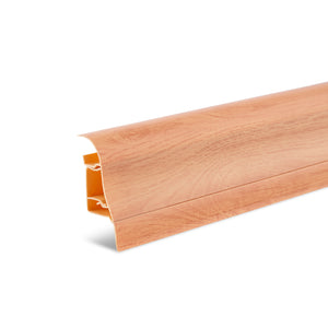 Sockelleiste Walnuss Creme / PVC Fußleiste / Sockelleiste mit Kabelkanal/Kunststoff Sockelleiste als Robuste Fußleiste