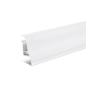 Sockelleiste Weiß / PVC Fußleiste / Sockelleiste mit Kabelkanal/Kunststoff Sockelleiste als Robuste Fußleiste