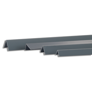 Winkelleiste PVC Graphit / Winkelprofil Eckschutzprofil für Kanten & Fenster/Treppenwinkel stoßfest 2 m