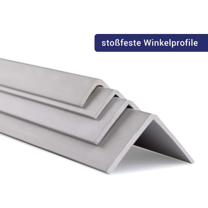 Winkelleiste PVC Grau / Winkelprofil Eckschutzprofil für Kanten & Fens -  Kunststoff-Metallhandel